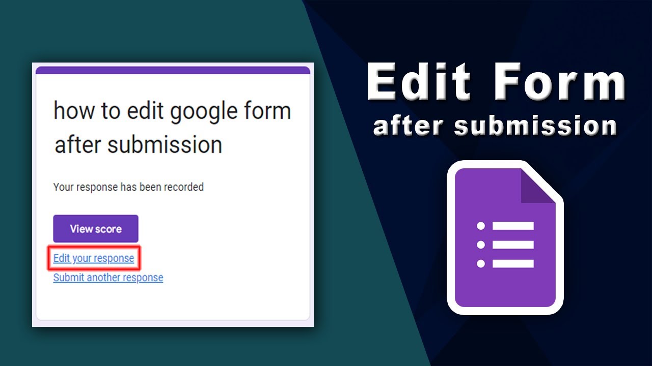 How to edit google form responses after submission - YouTube How to edit google form responses after submission - YouTube